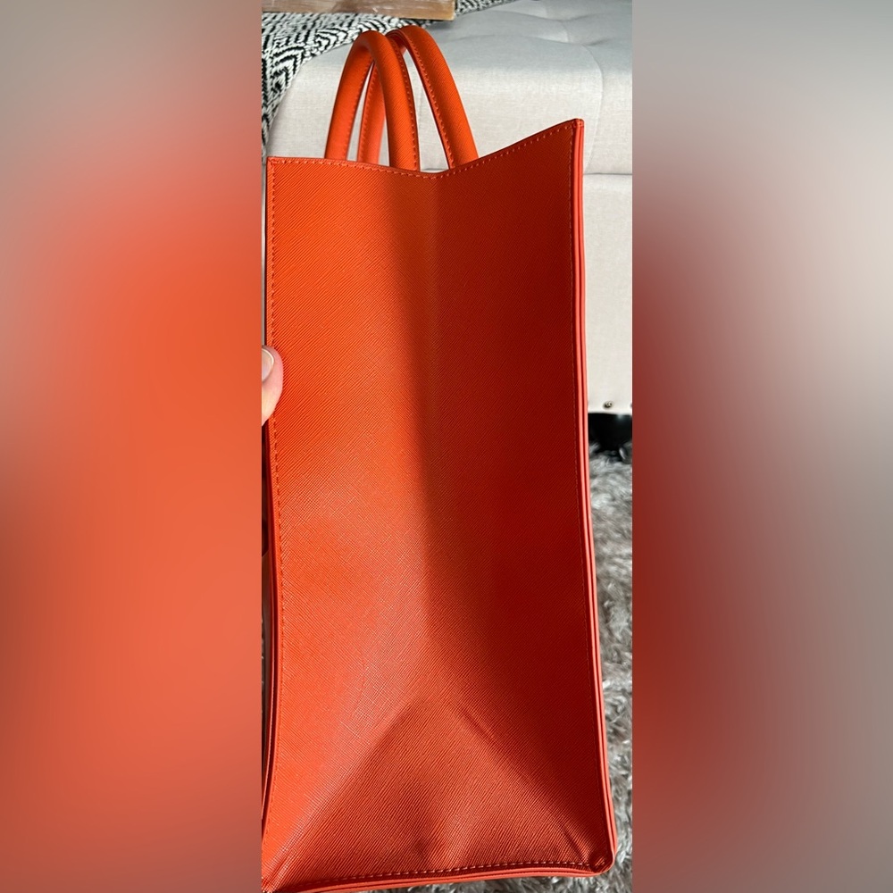 Orange Designer Tote Bag - Picture 3 of 6